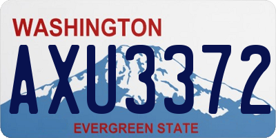 WA license plate AXU3372