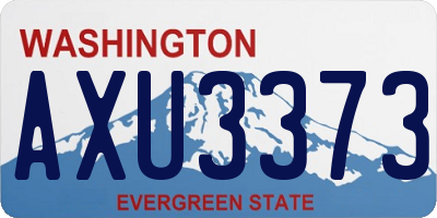 WA license plate AXU3373