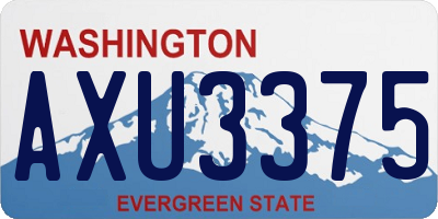 WA license plate AXU3375