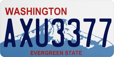 WA license plate AXU3377