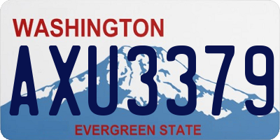 WA license plate AXU3379