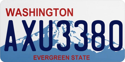WA license plate AXU3380