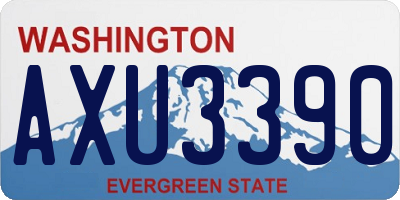 WA license plate AXU3390