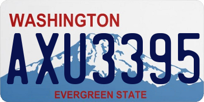 WA license plate AXU3395