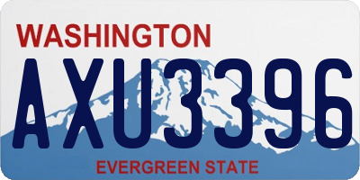 WA license plate AXU3396