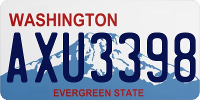 WA license plate AXU3398
