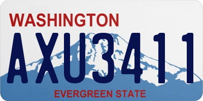 WA license plate AXU3411