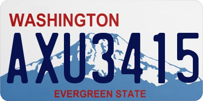 WA license plate AXU3415