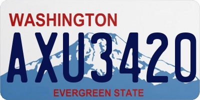 WA license plate AXU3420