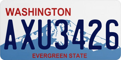 WA license plate AXU3426