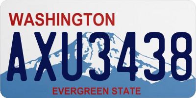 WA license plate AXU3438