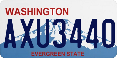 WA license plate AXU3440