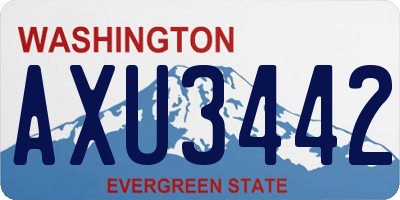 WA license plate AXU3442