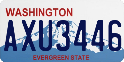 WA license plate AXU3446