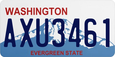 WA license plate AXU3461