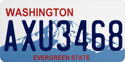 WA license plate AXU3468