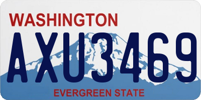 WA license plate AXU3469