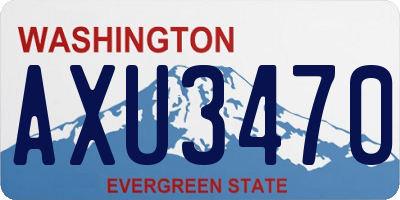 WA license plate AXU3470