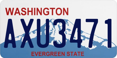 WA license plate AXU3471
