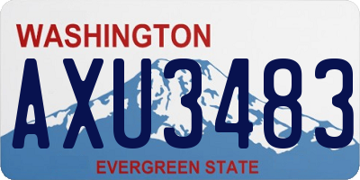 WA license plate AXU3483