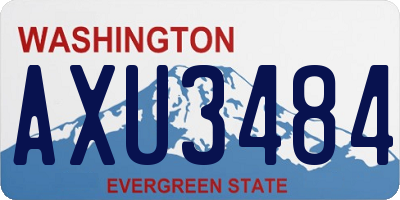 WA license plate AXU3484