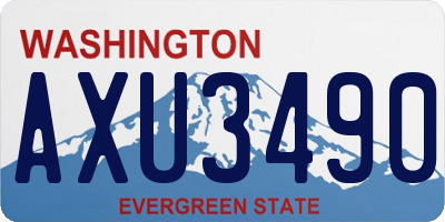 WA license plate AXU3490
