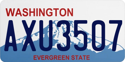 WA license plate AXU3507