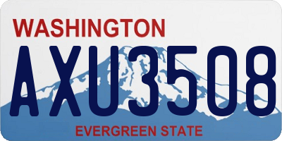 WA license plate AXU3508
