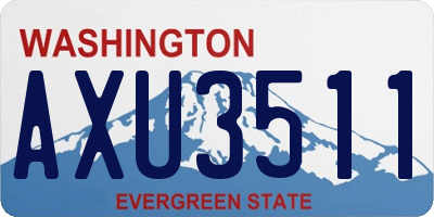 WA license plate AXU3511