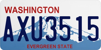 WA license plate AXU3515