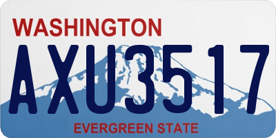 WA license plate AXU3517