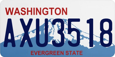 WA license plate AXU3518