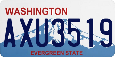 WA license plate AXU3519