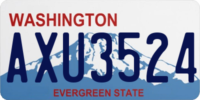 WA license plate AXU3524