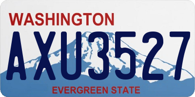 WA license plate AXU3527