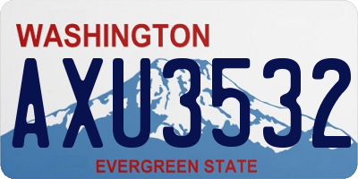 WA license plate AXU3532