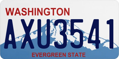 WA license plate AXU3541