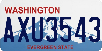 WA license plate AXU3543