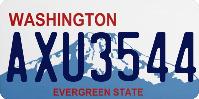 WA license plate AXU3544