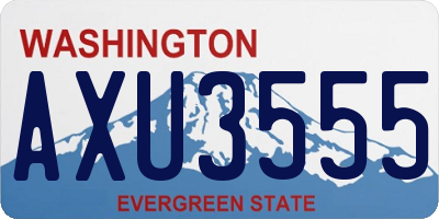 WA license plate AXU3555