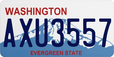 WA license plate AXU3557