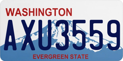 WA license plate AXU3559
