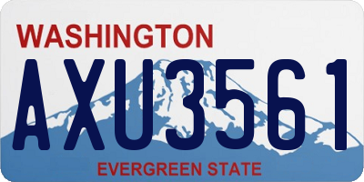 WA license plate AXU3561