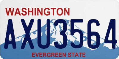 WA license plate AXU3564