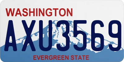 WA license plate AXU3569