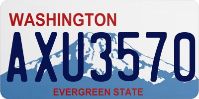 WA license plate AXU3570