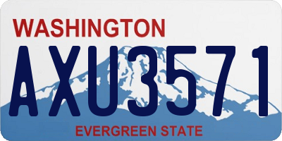 WA license plate AXU3571