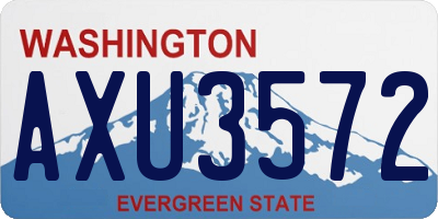 WA license plate AXU3572