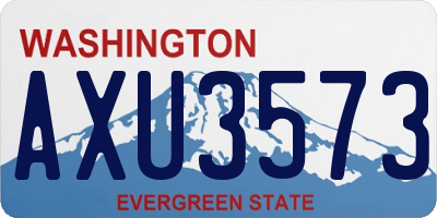 WA license plate AXU3573