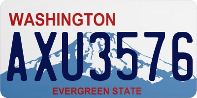 WA license plate AXU3576